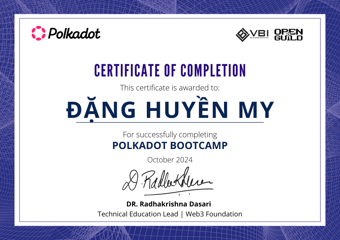 OpenGuild Vietnam Bootcamp Certificate #38