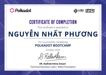 OpenGuild Vietnam Bootcamp Certificate #39