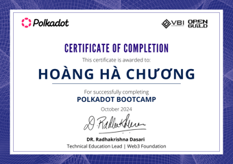 OpenGuild Vietnam Bootcamp Certificate #24