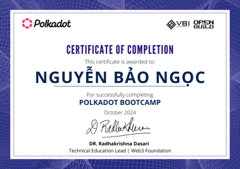 OpenGuild Vietnam Bootcamp Certificate #25
