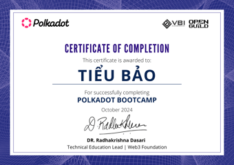 OpenGuild Vietnam Bootcamp Certificate #26