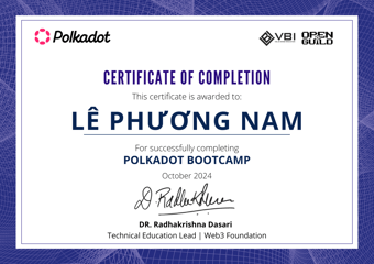 OpenGuild Vietnam Bootcamp Certificate #29