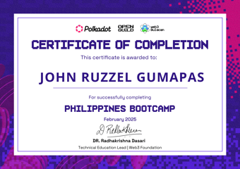 OpenGuild Philippines Bootcamp Certificate #25