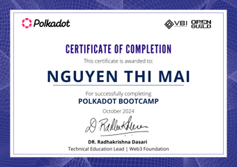 OpenGuild Vietnam Bootcamp Certificate #47