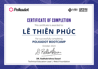 OpenGuild Vietnam Bootcamp Certificate #48
