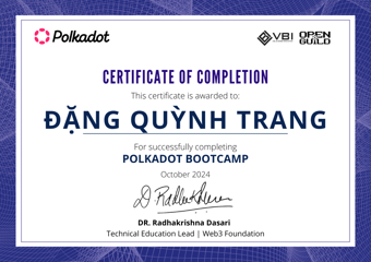 OpenGuild Vietnam Bootcamp Certificate #57