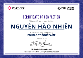OpenGuild Vietnam Bootcamp Certificate #50