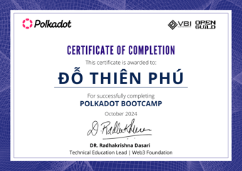 OpenGuild Vietnam Bootcamp Certificate #55