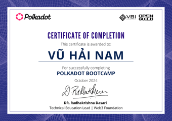 OpenGuild Vietnam Bootcamp Certificate #56