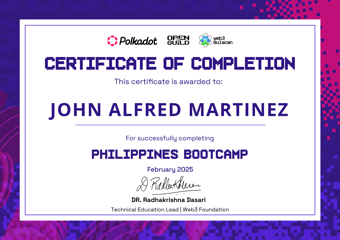 OpenGuild Philippines Bootcamp Certificate #42