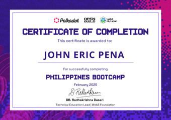 OpenGuild Philippines Bootcamp Certificate #52