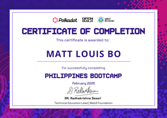 OpenGuild Philippines Bootcamp Certificate #45