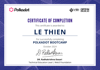 OpenGuild Vietnam Bootcamp Certificate #11