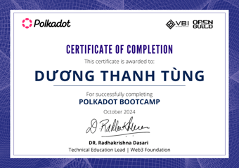 OpenGuild Vietnam Bootcamp Certificate #21