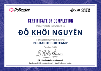 OpenGuild Vietnam Bootcamp Certificate #13