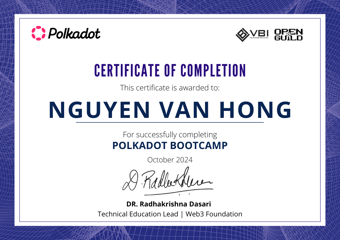 OpenGuild Vietnam Bootcamp Certificate #18