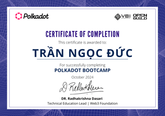 OpenGuild Vietnam Bootcamp Certificate #20