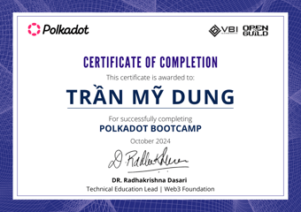 OpenGuild Vietnam Bootcamp Certificate #70