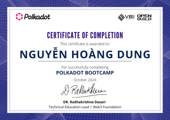 OpenGuild Vietnam Bootcamp Certificate #76