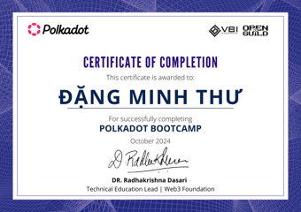 OpenGuild Vietnam Bootcamp Certificate #77