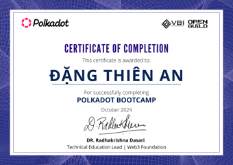 OpenGuild Vietnam Bootcamp Certificate #81