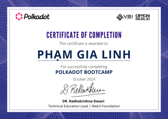 OpenGuild Vietnam Bootcamp Certificate #84