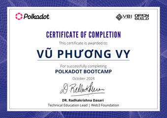 OpenGuild Vietnam Bootcamp Certificate #85