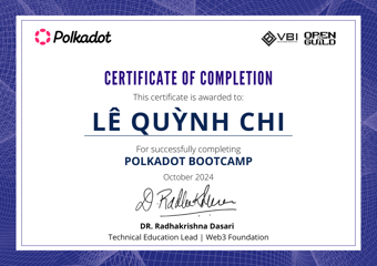 OpenGuild Vietnam Bootcamp Certificate #86
