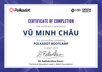 OpenGuild Vietnam Bootcamp Certificate #90