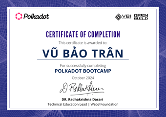 OpenGuild Vietnam Bootcamp Certificate #93