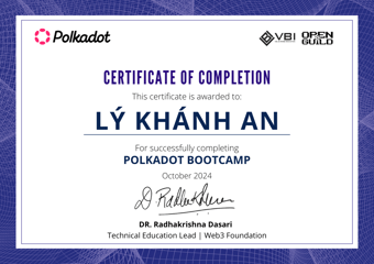 OpenGuild Vietnam Bootcamp Certificate #97