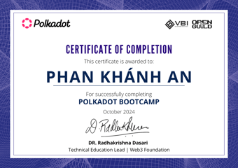 OpenGuild Vietnam Bootcamp Certificate #99