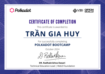 OpenGuild Vietnam Bootcamp Certificate #65