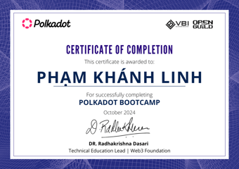 OpenGuild Vietnam Bootcamp Certificate #66