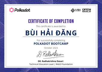 OpenGuild Vietnam Bootcamp Certificate #67
