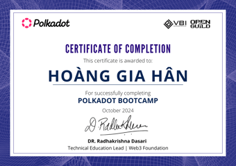OpenGuild Vietnam Bootcamp Certificate #68