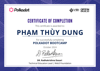 OpenGuild Vietnam Bootcamp Certificate #69