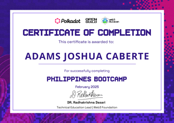 OpenGuild Philippines Bootcamp Certificate #1