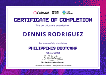 OpenGuild Philippines Bootcamp Certificate #17